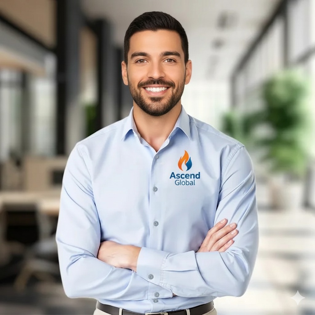 ASCEND GLOBAL EXECUTIVE BLUE SHIRT
